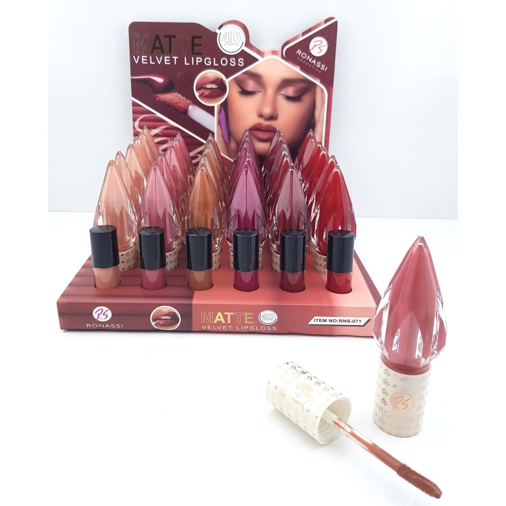 Ronassı 4d Matte Coloragen Lıpgloss Rns-071 36*