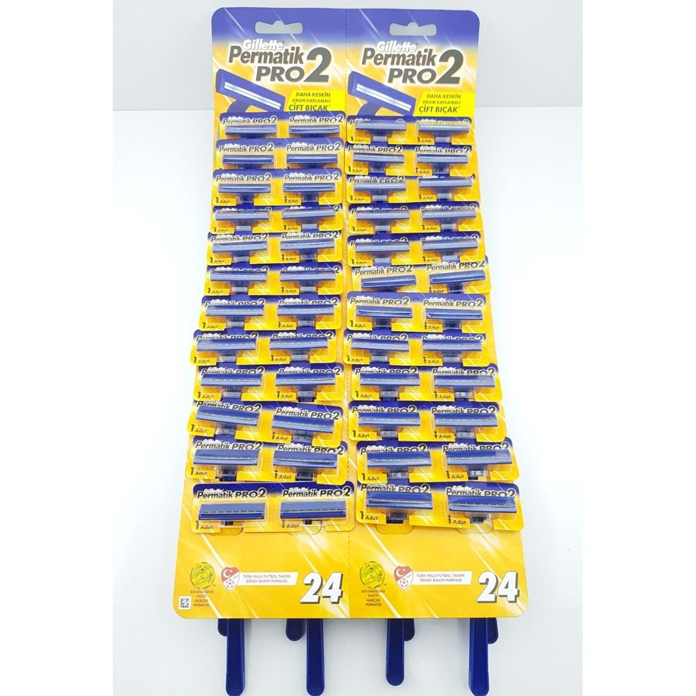 Gilette Permatik Pro2 2kartela 96lı 1*