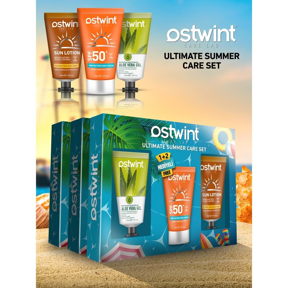 Ostwint 3lü Set Güneş Kremi+Brozlaştırıcı+Aloe Vera Jel