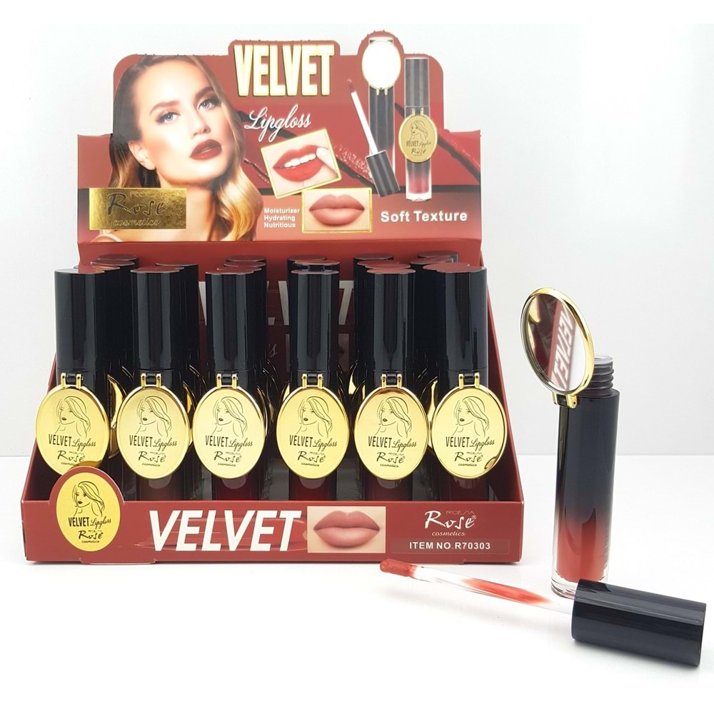 Rose Velvet Aynalı Kalıcı Ruj R70303 24*