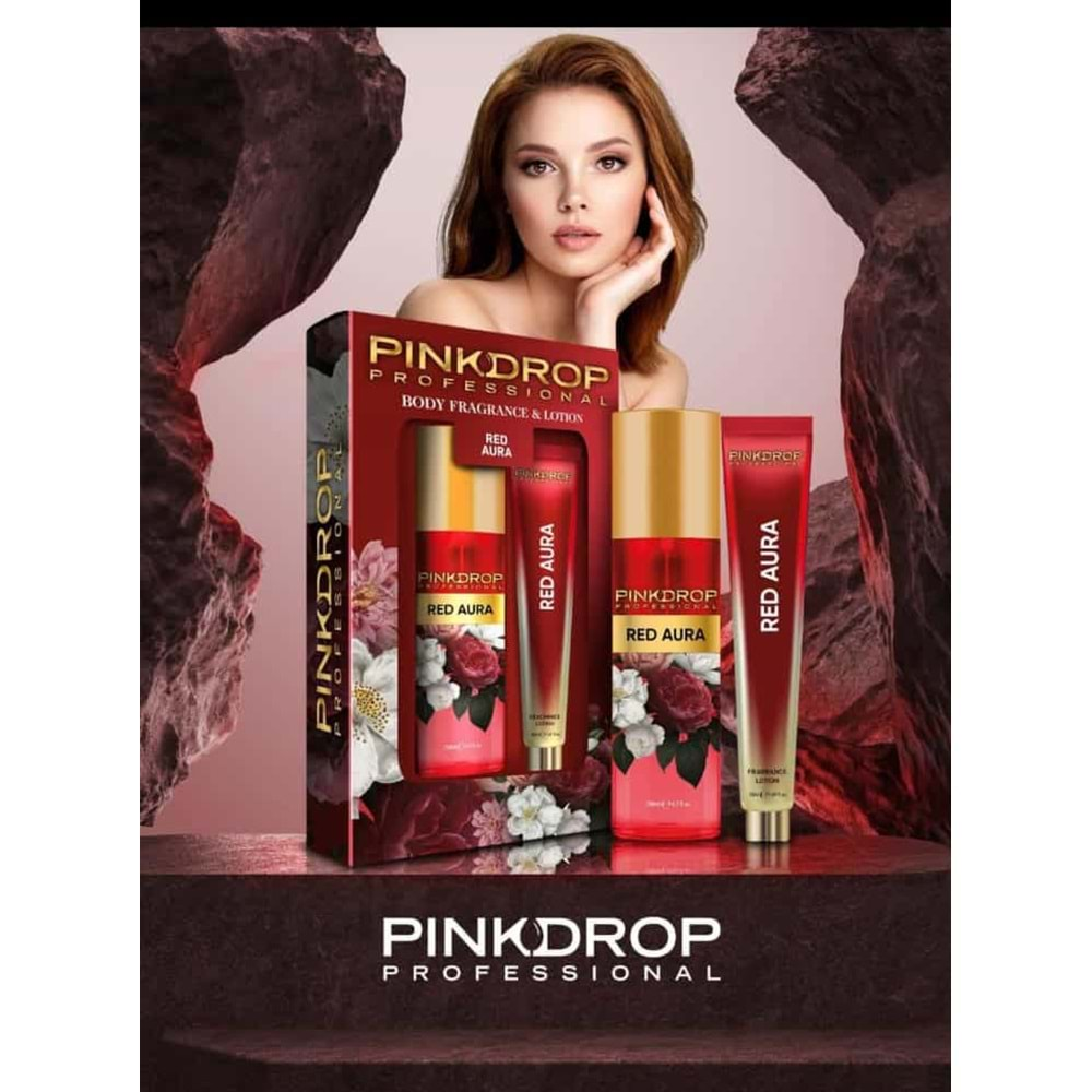 Pinkdrop Vücut Sprey+Vücut Losyonu 2li Set Red Aura