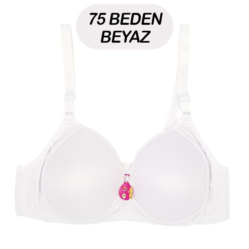 301 Liza Beyaz No: 75 Desteksiz Telsiz İçi Boş Sütyen