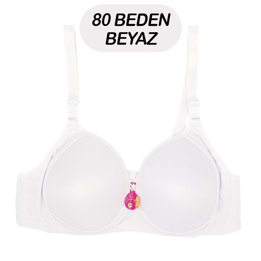 301 Liza Beyaz No: 80 Desteksiz Telsiz İçi Boş Sütyen