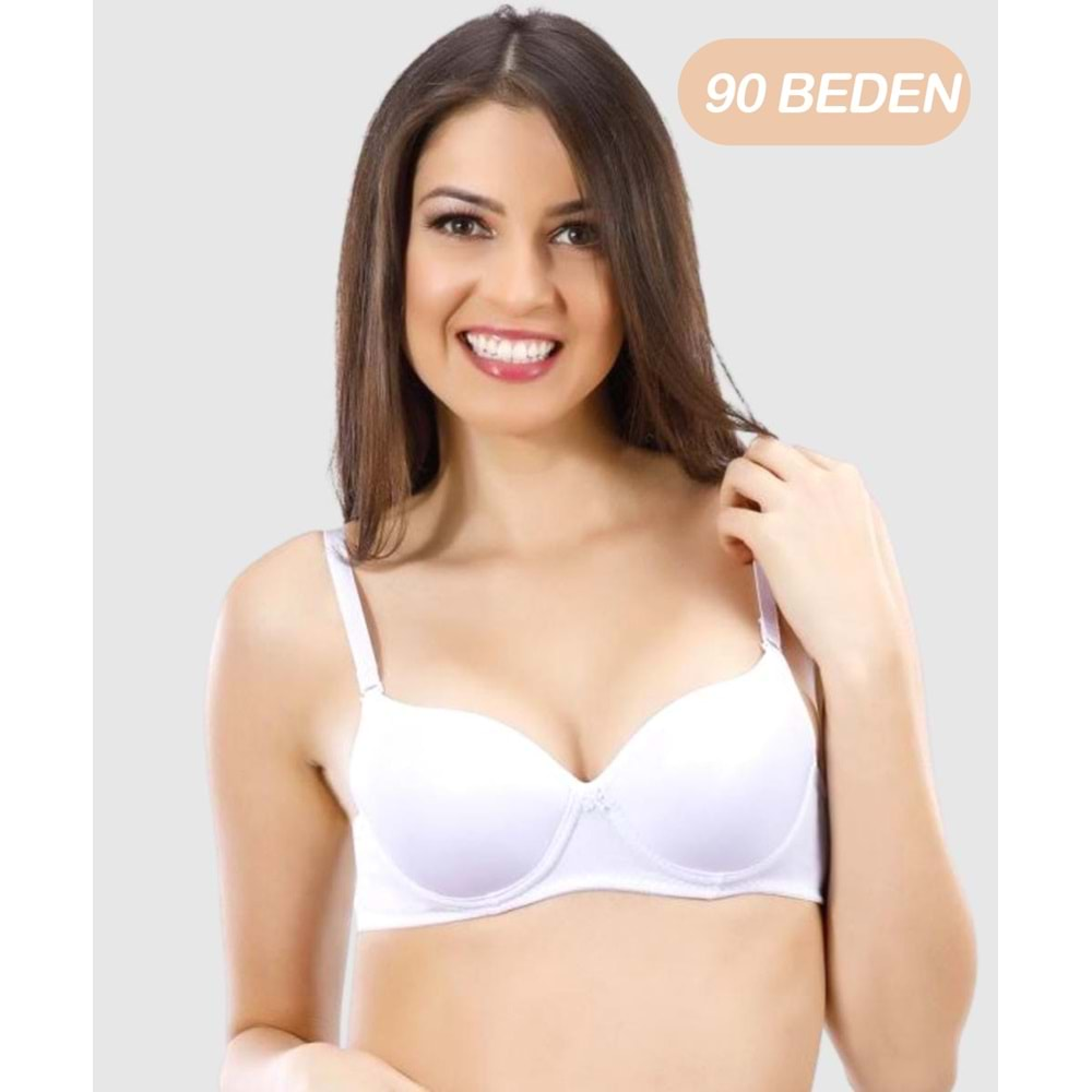 1010 Liza Beyaz No:90 Dolgulu Telli Sütyen