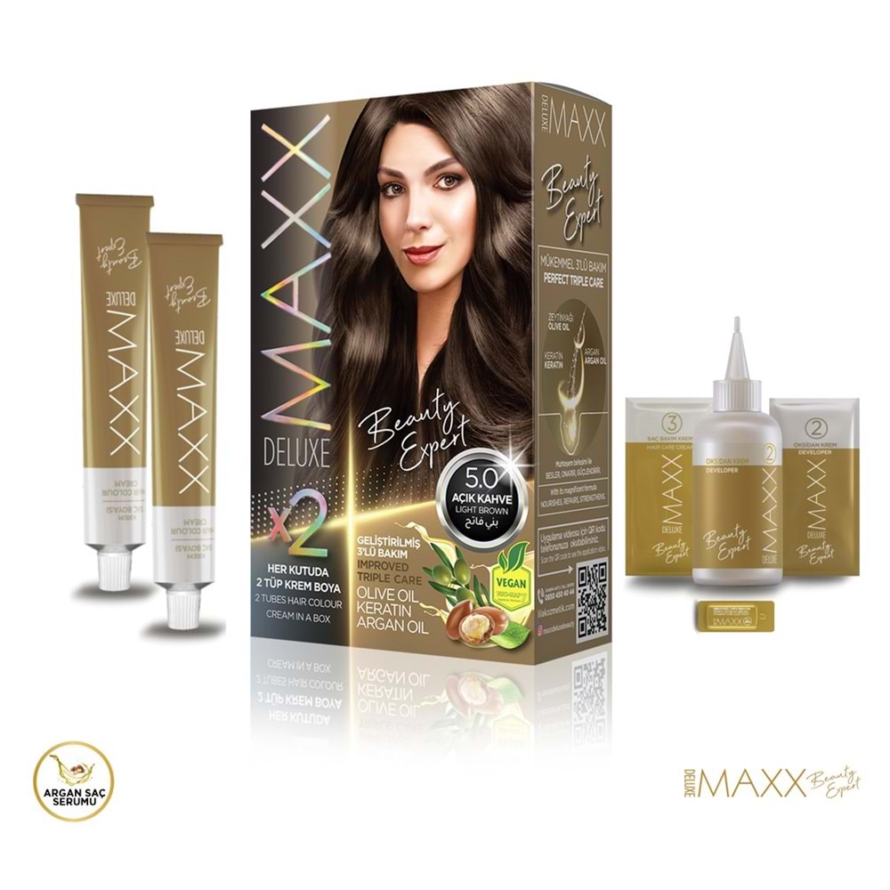 Maxx Deluxe Saç Boyası 5.0 Açık Kahve