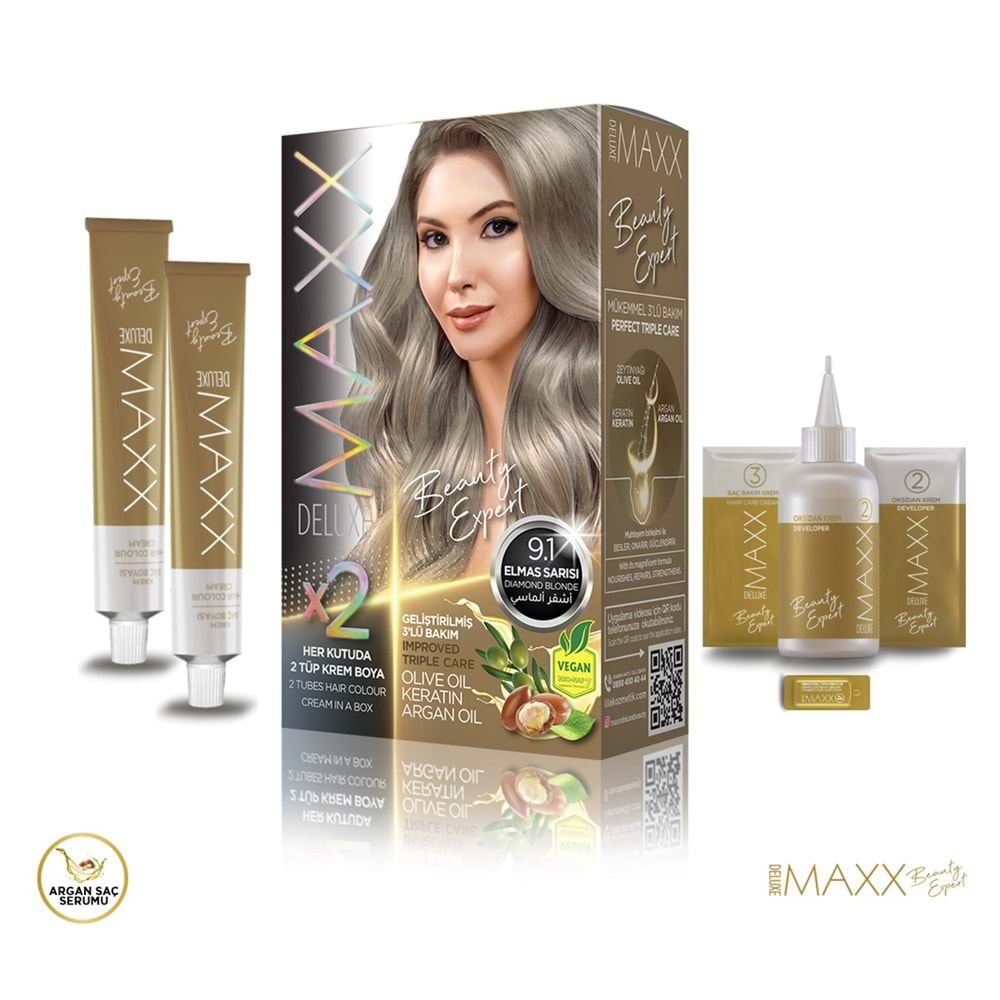 Maxx Deluxe Saç Boyası 9.1 Elmas Sarısı