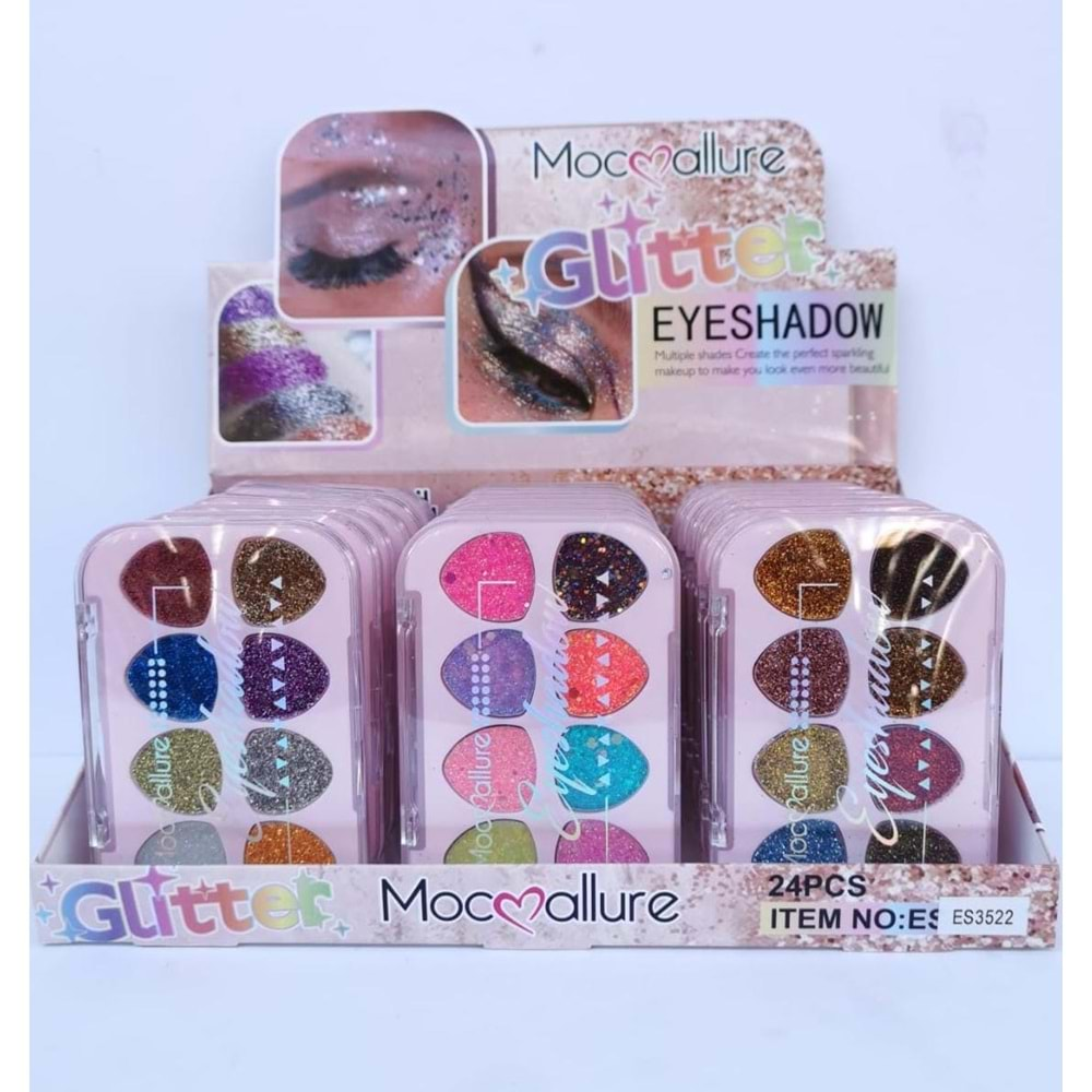 Mocmallure 8Lİ Glitter Far Es3522 24*