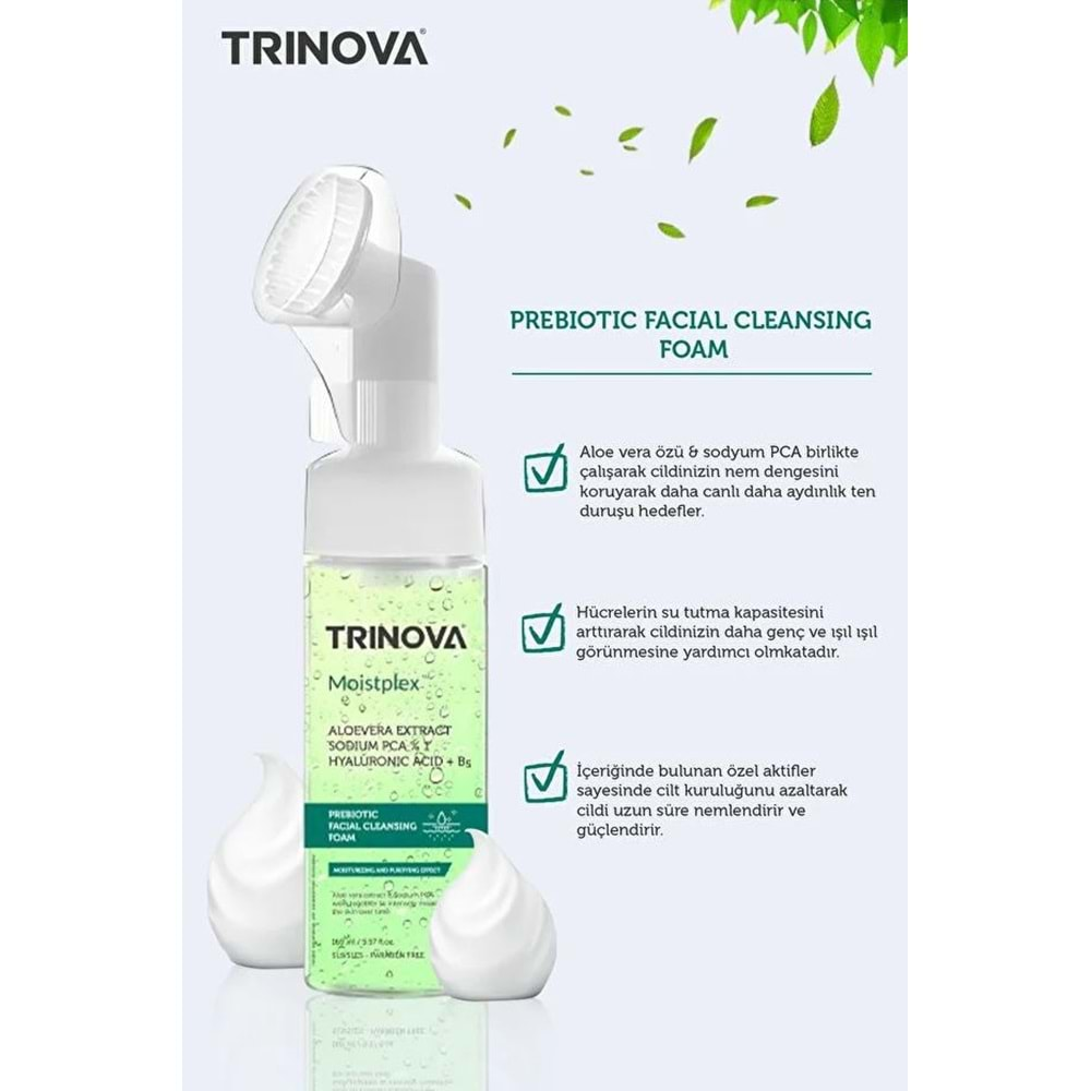 Trinova Aloevera Yüz Temizleme Jeli Fırçalı