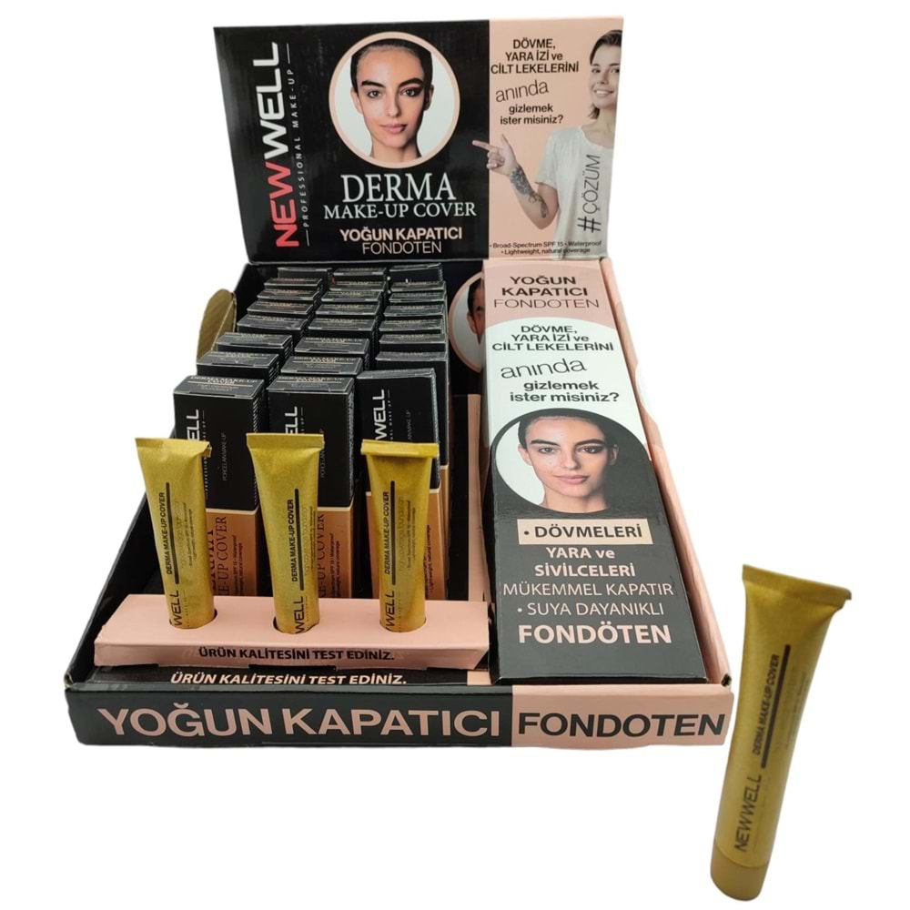 New Well Derma Make Up Cover Yoğun Kapatıcı Fondoten 24*