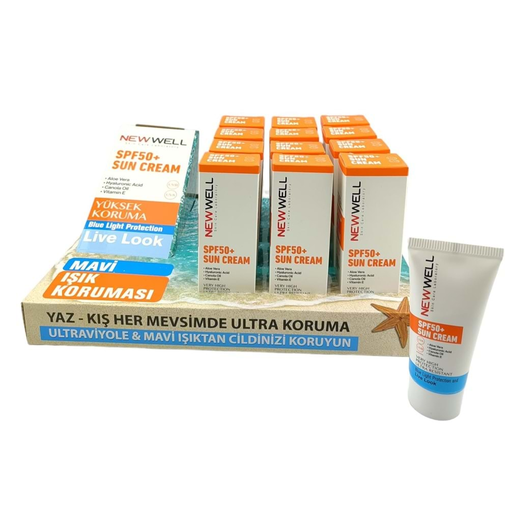 New Well Güneş Kremi Spf50+ Mavi Işık 12*