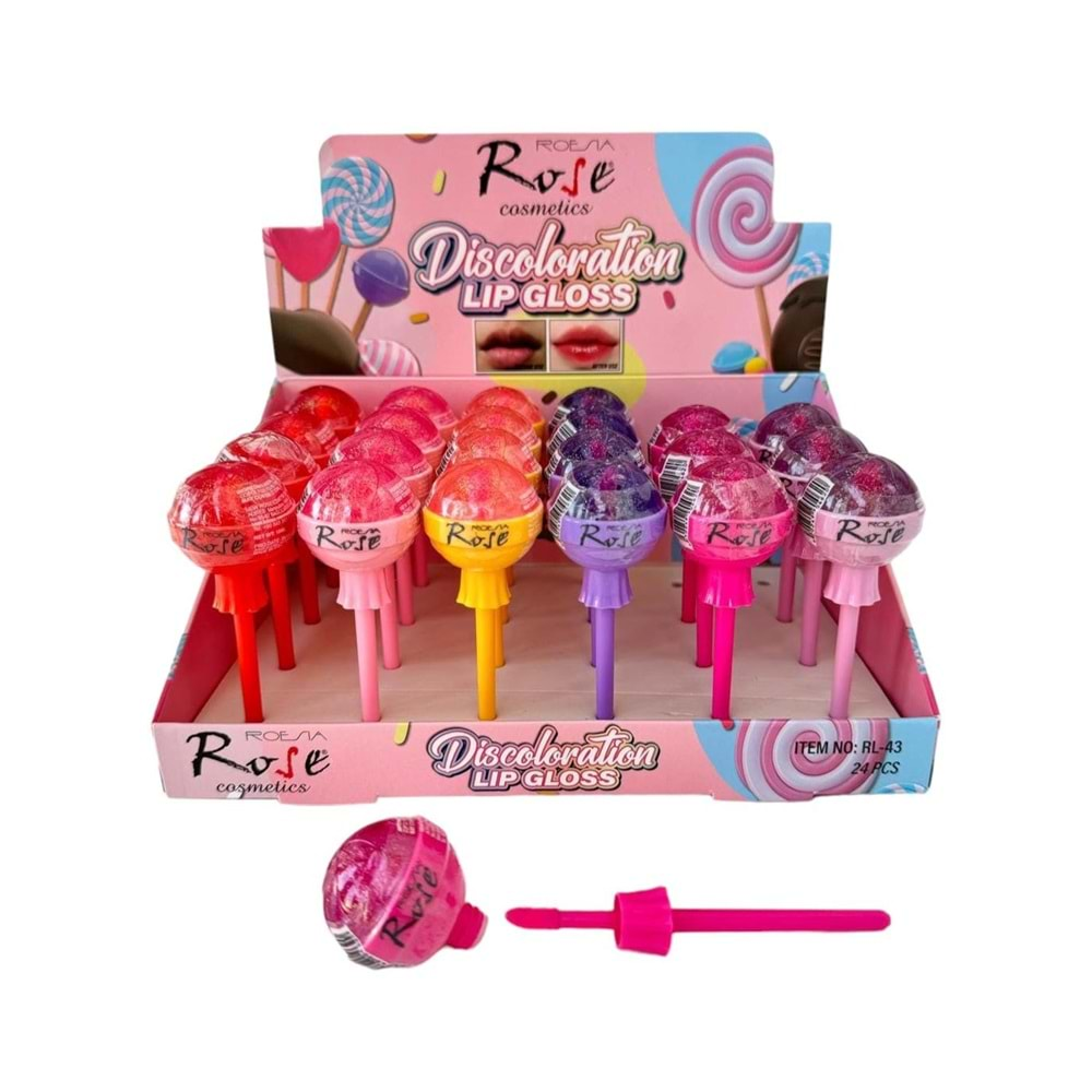 Rose Lolipop Simli Dudak Parlatıcısı Rl43 24*