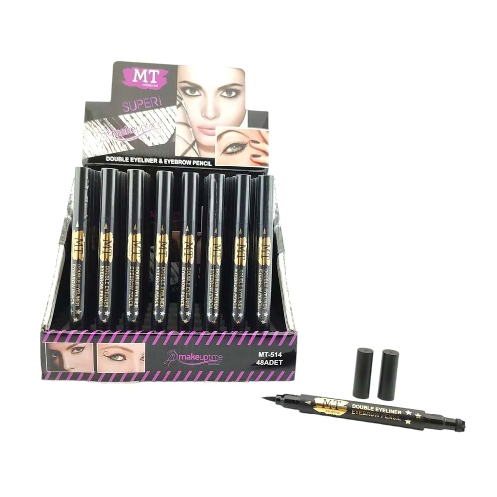 Mt Çift Taraflı Yıldızlı Keçeli Eyeliner Likit Mt514 48*