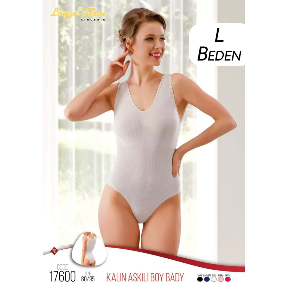 17600 Layza Form Kalın Askılı Boy Body Korse L