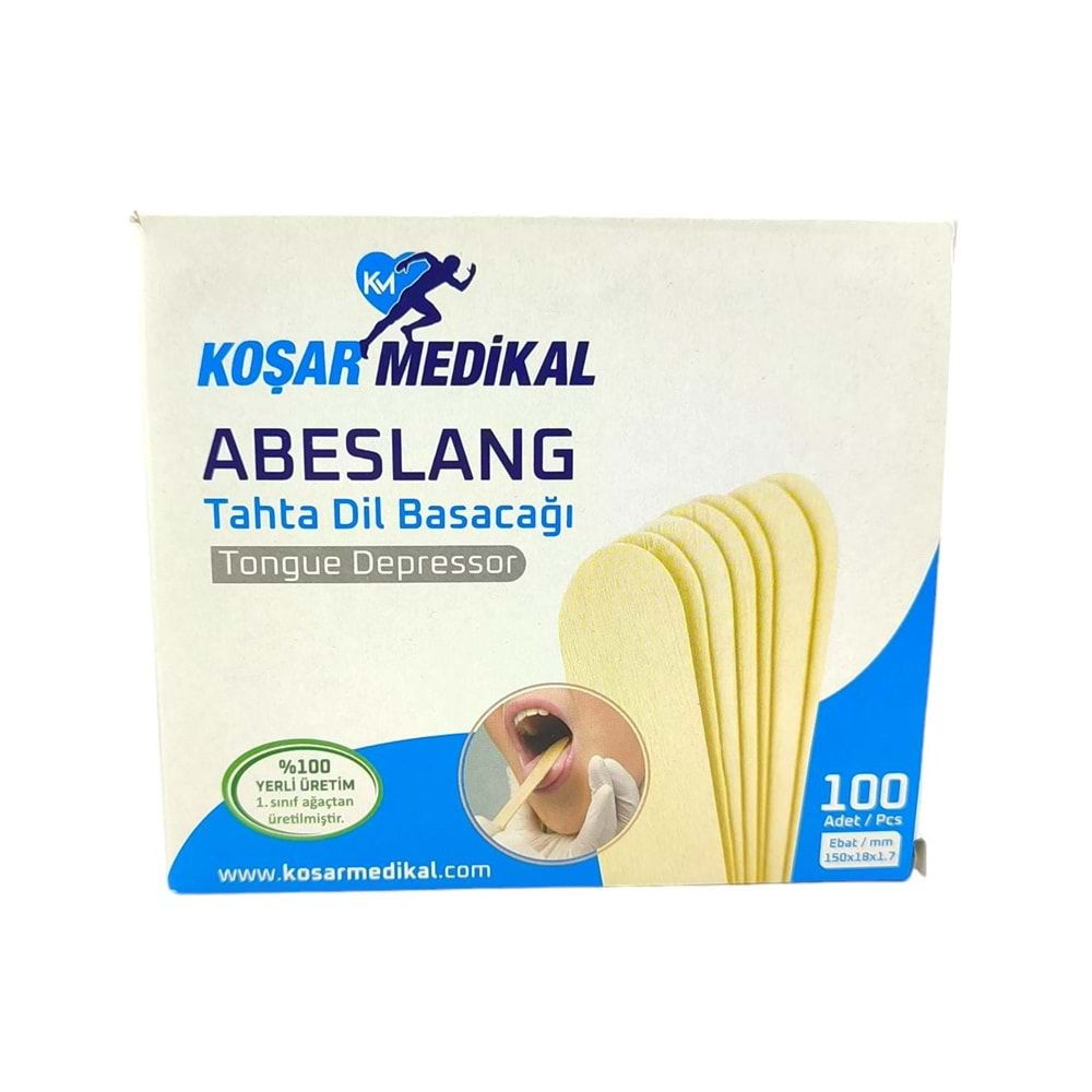 Koşar Medikal Tahta Spatula 100 lü