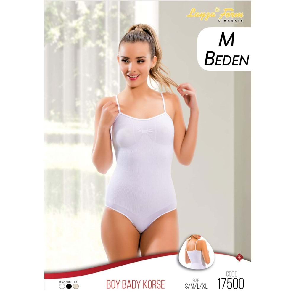 17500 Layza Form İp Askılı Boy Body Korse M