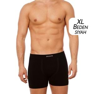 600 Layza Form Erkek Boxer Dikişsiz Siyah XL