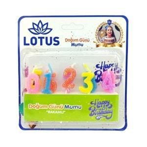 Lotus Rakamlı Doğum Günü MumuTm107 24*