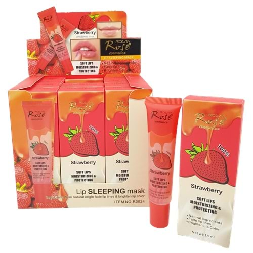 Rose Strawberry Dudak Maskesi 18ml 12*