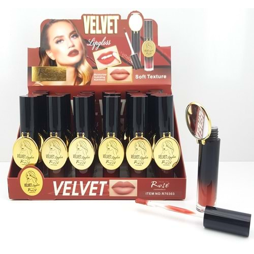 Rose Velvet Aynalı Kalıcı Ruj R70303 24*