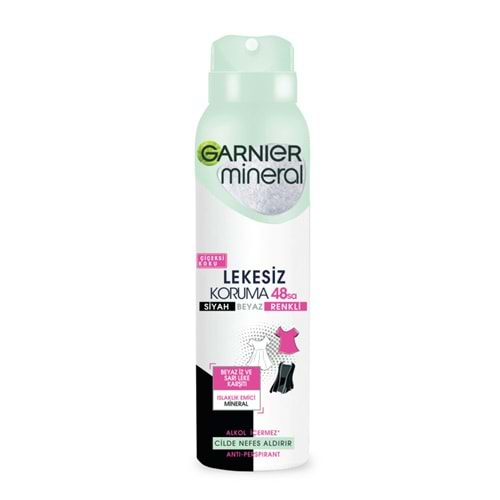 Garnier Mineral Deodorant Lekesiz Koruma Çiçeksi Koku 150 Ml