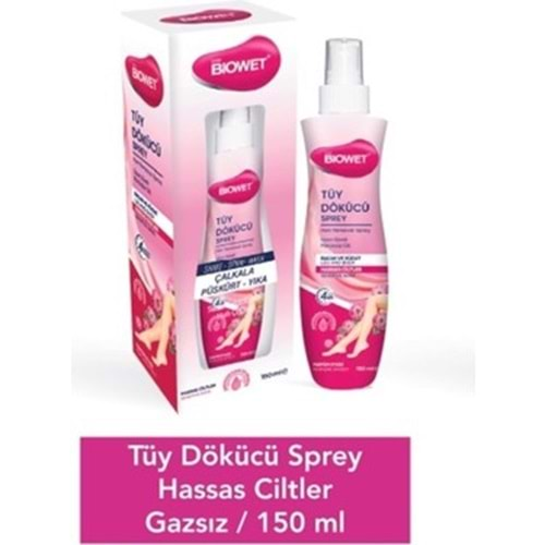 Biowet For Women Tüy Dökücü Gazsız Sprey Hassas Ciltler 150 Ml