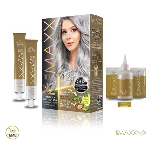 Maxx Deluxe Saç Boyası 0.02 Titanyum Gri