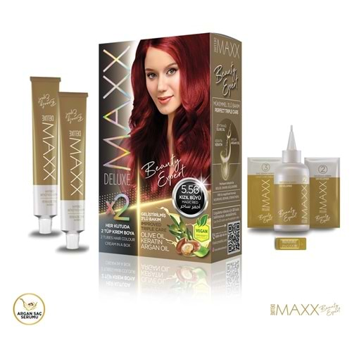 Maxx Deluxe Saç Boyası 5.56 Kızıl Büyü