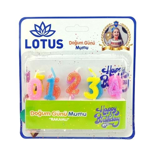 Lotus Rakamlı Doğum Günü MumuTm107 24*