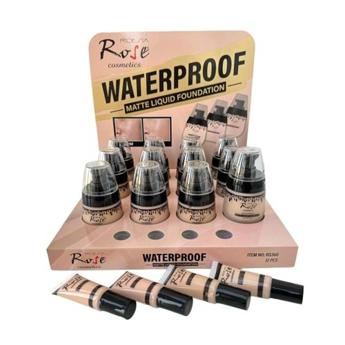 Rose Waterproof Matte Fondoten Cam Şişe Rs360 12*