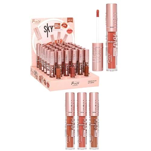 Rose Sky Hıgh Matte Kalıcı Islak Ruj 3 Renk Rl54 36*